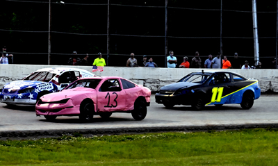 Nathan Smart, Michael Whalen and Jacob Fountain battle for the lead