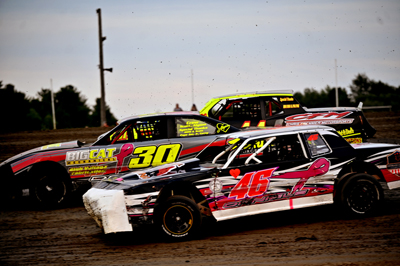 Zack Daniels (30) wins over Joe Daniels (46) in the Hartson Total Opening Renegades A Main