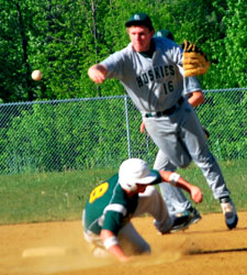 over the baserunner