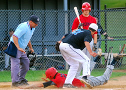 tag at the plate tag at the plate