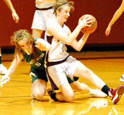 loose ball at the top of the arc