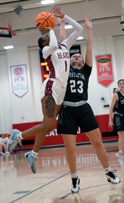 leans in for the shot