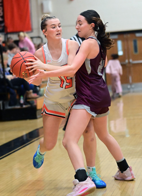 through the defender