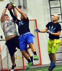 wrestling for the ball