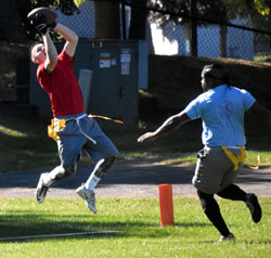 back of the end zone
