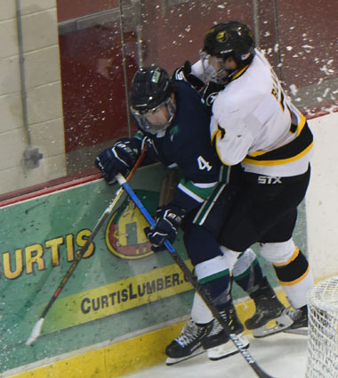 rides into the boards