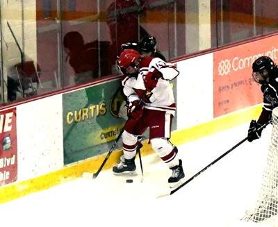 along the end boards