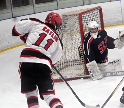 off the post and out