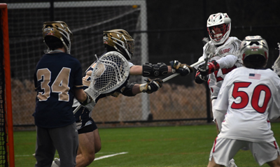 from just outside the crease