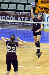 spike behind the line